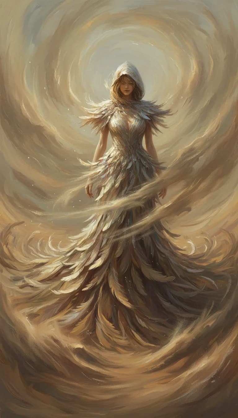 Federkleid im Sandsturm