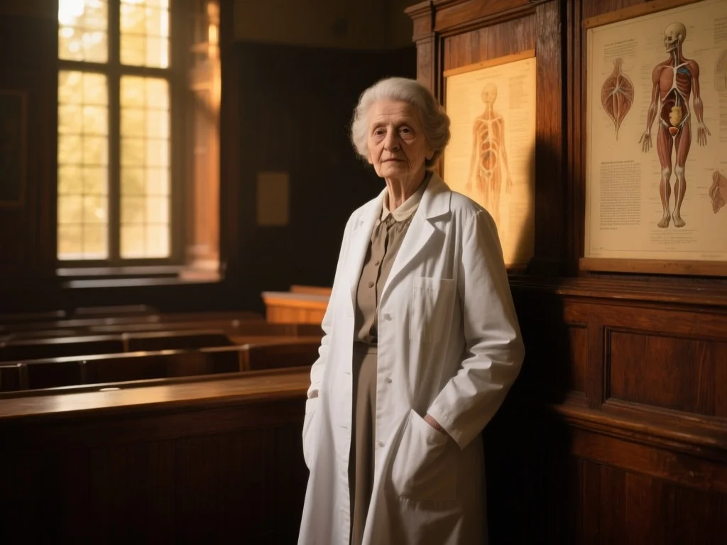 Porträt einer Ärztin im historischen Hörsaal