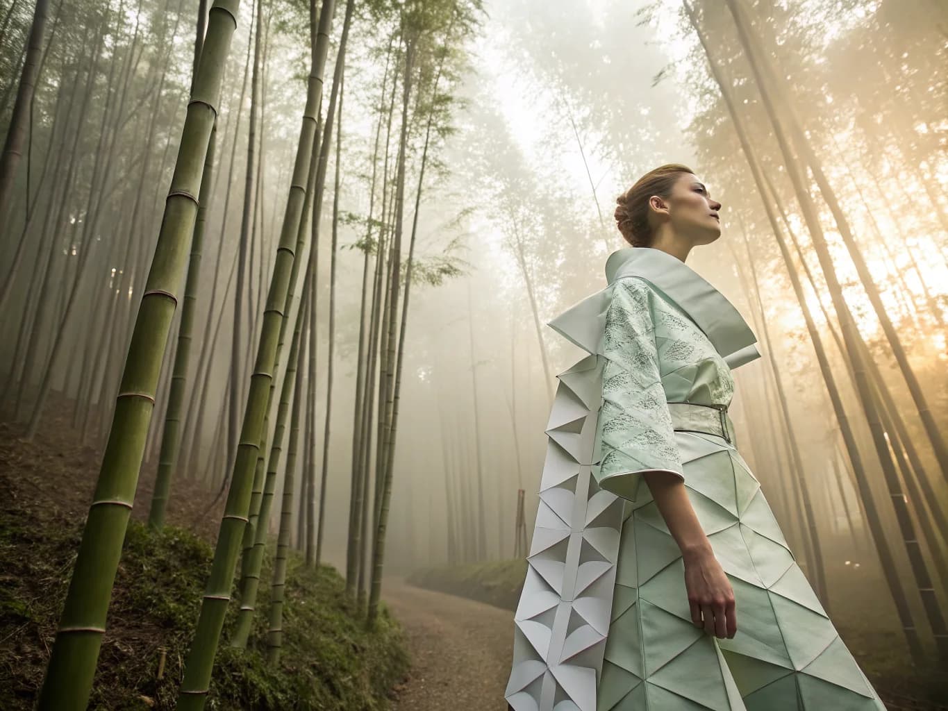 Origami-Mode im Bambuswald