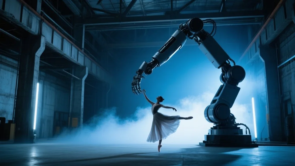 Industrie-Ballett mit mechanischem Arm