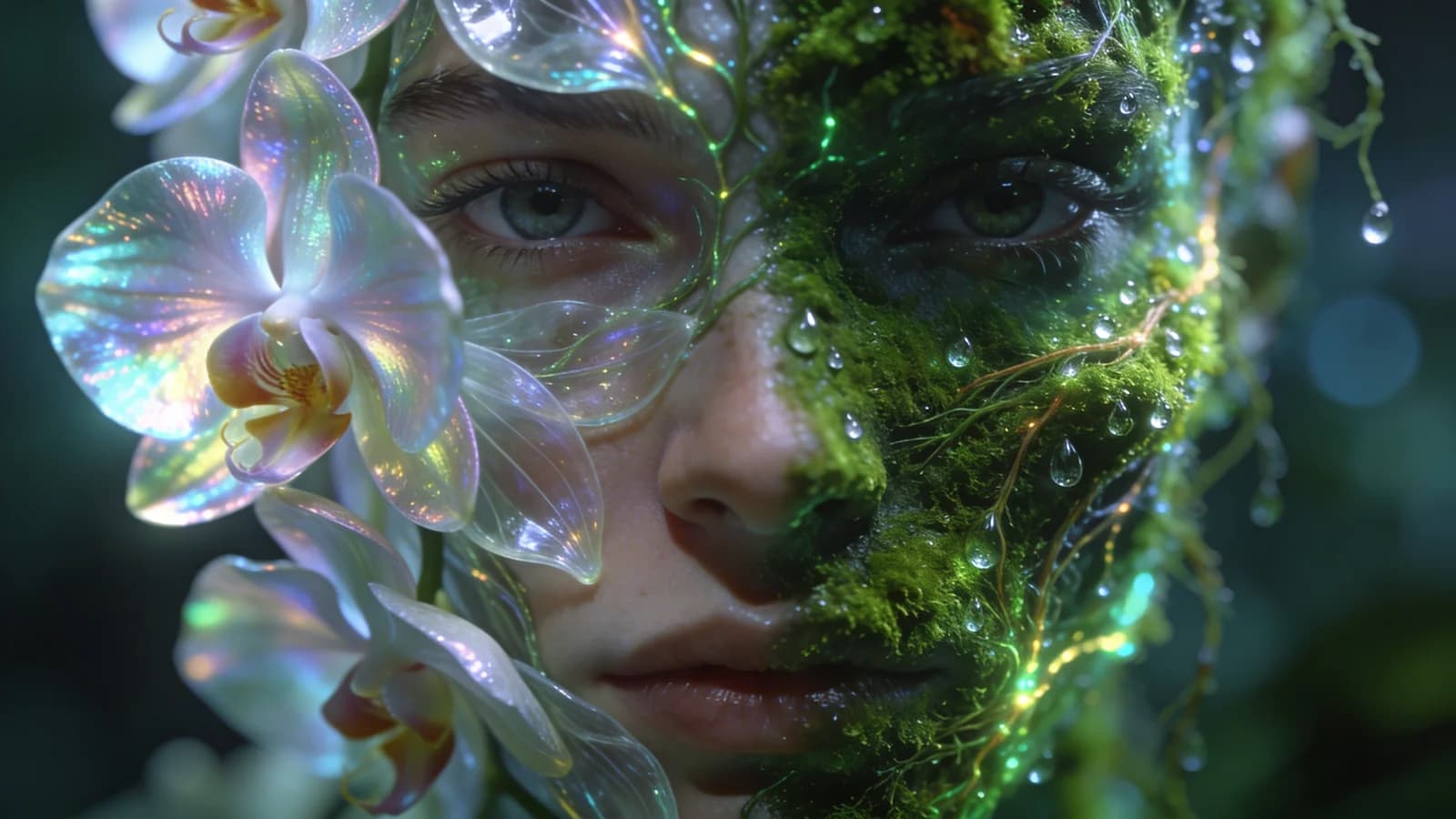 Orchideen-Moos Hybridgesicht