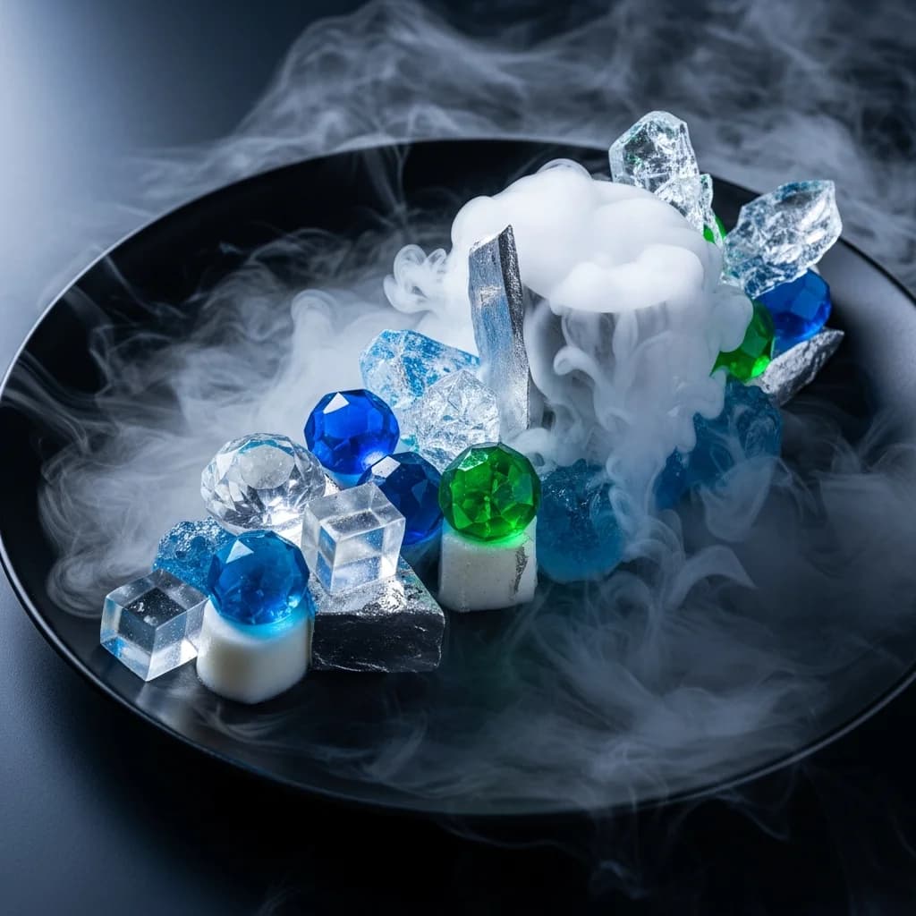 Futuristisches Molekulargastronomie-Kunstwerk