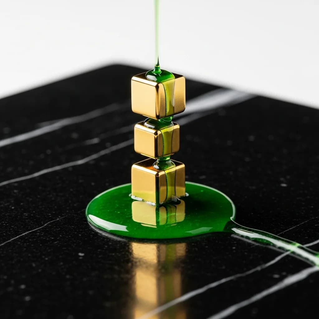 Smaragd-Molekularküche mit Gold