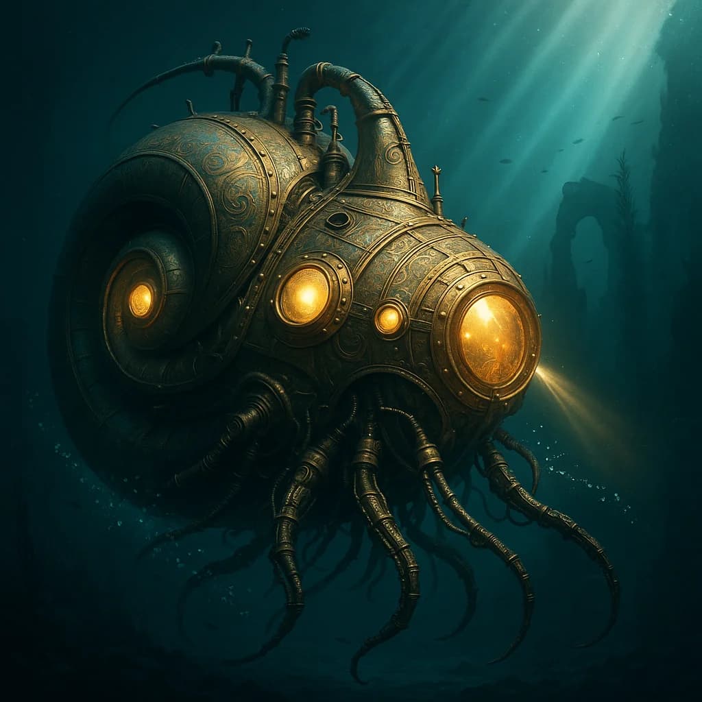 Steampunk Nautilus U-Boot Tiefseereise