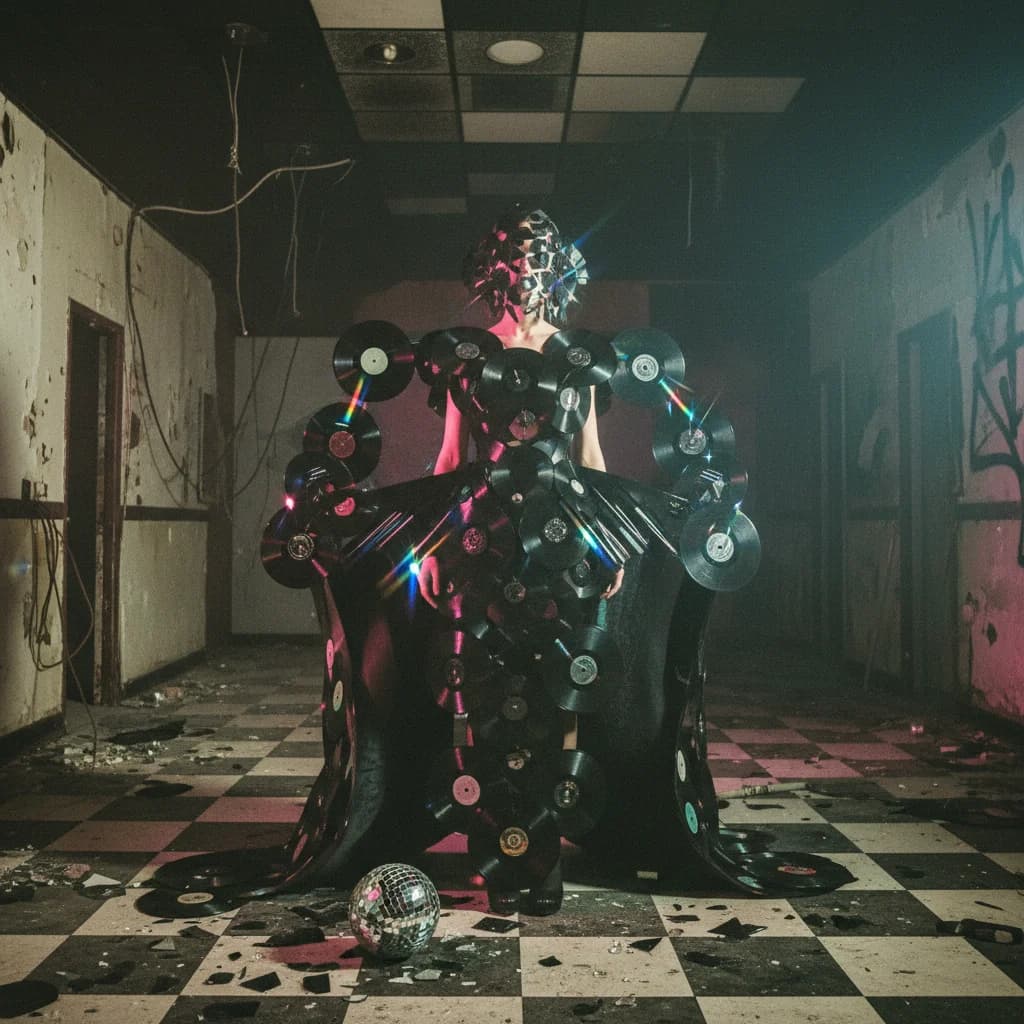 Vinyl-Mode in verlassener Disco