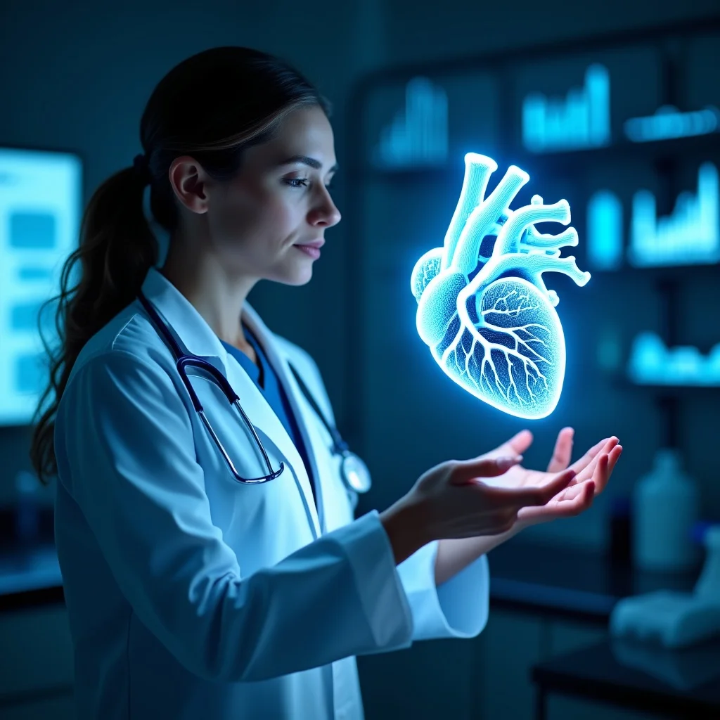 Futuristische Herzdiagnose im Hologramm