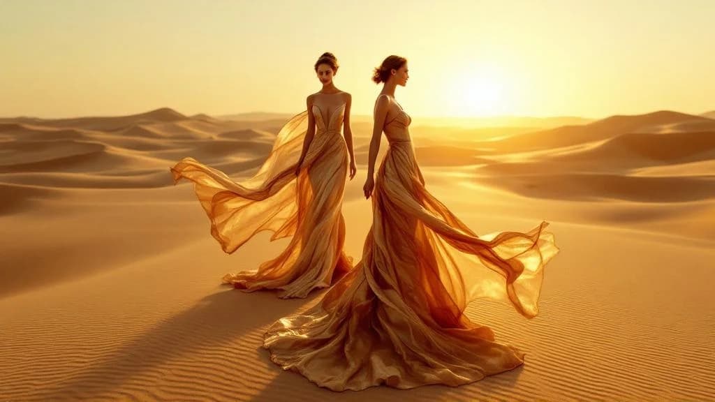 Haute Couture Wüsten-Editorial