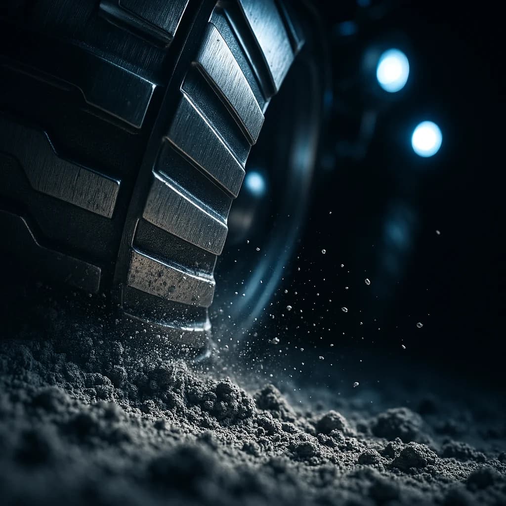 Roboter-Rover im Mondstaub