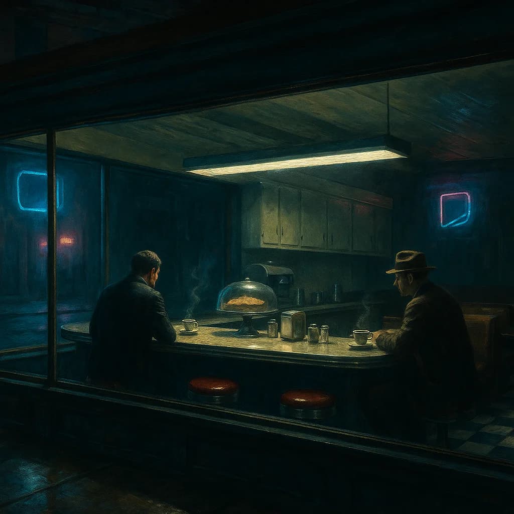 Einsame Nacht im Retro-Diner