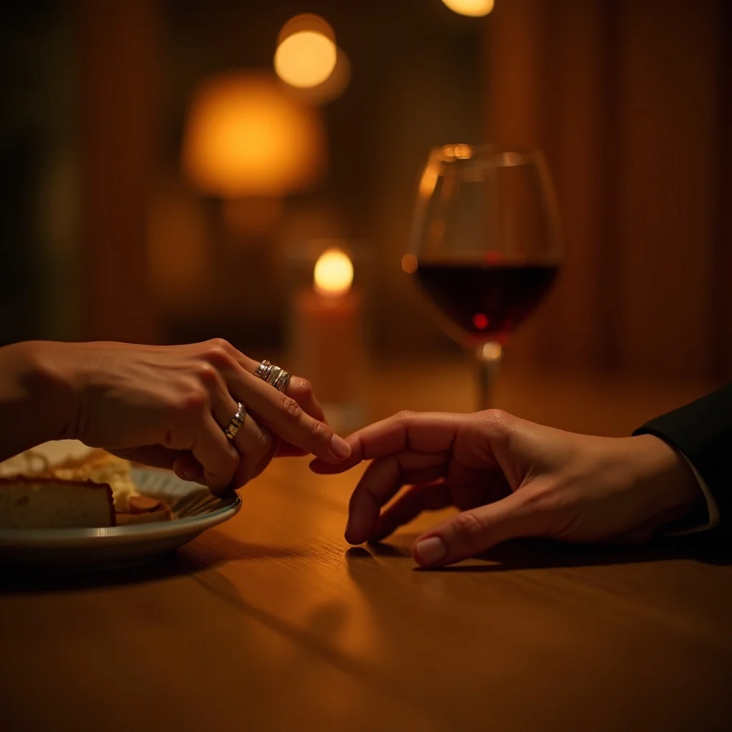 Berührung bei Kerzenschein