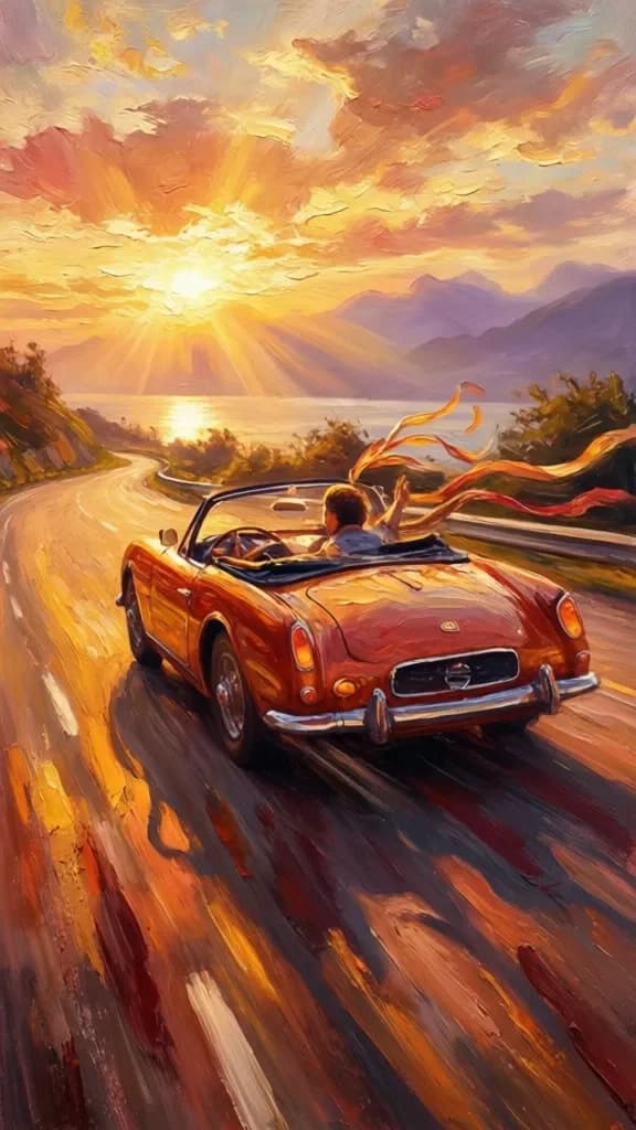 Triumphale Fahrt im Abendlicht