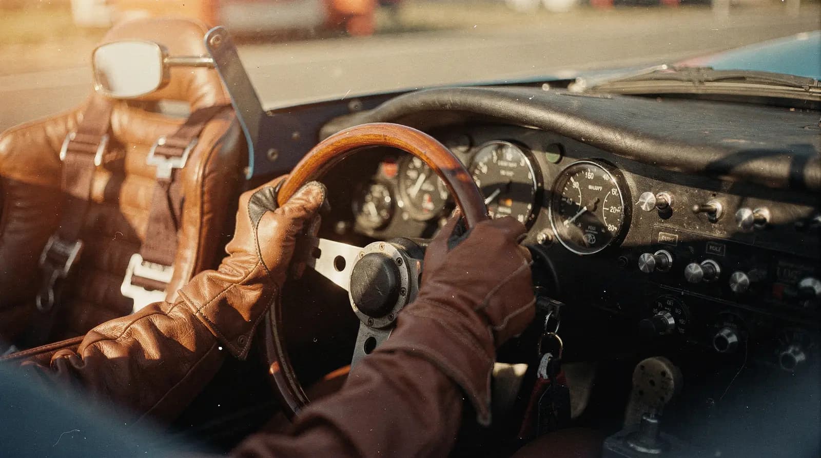 Vintage Rennfahrer der 70er Jahre