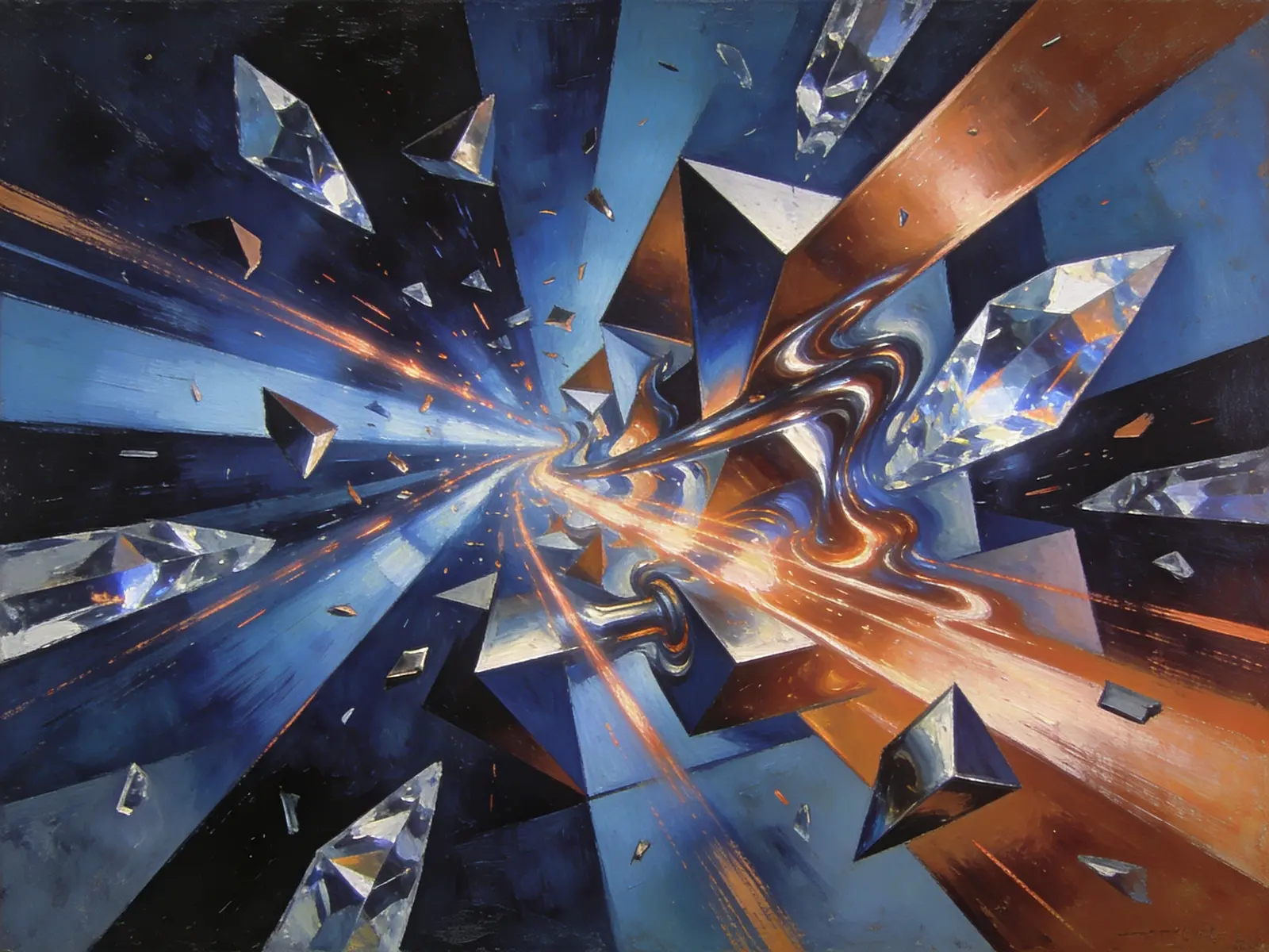 Abstrakte Geschwindigkeit in Futuristischer Dynamik