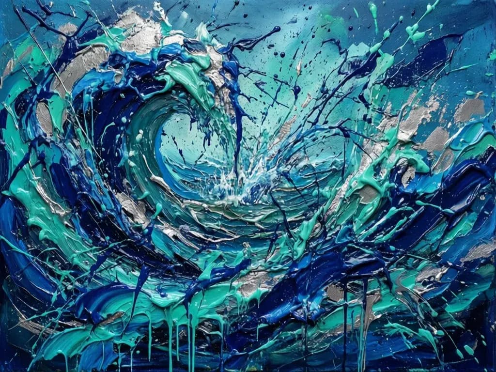 Abstrakte Ozean-Energie im Pollock-Stil