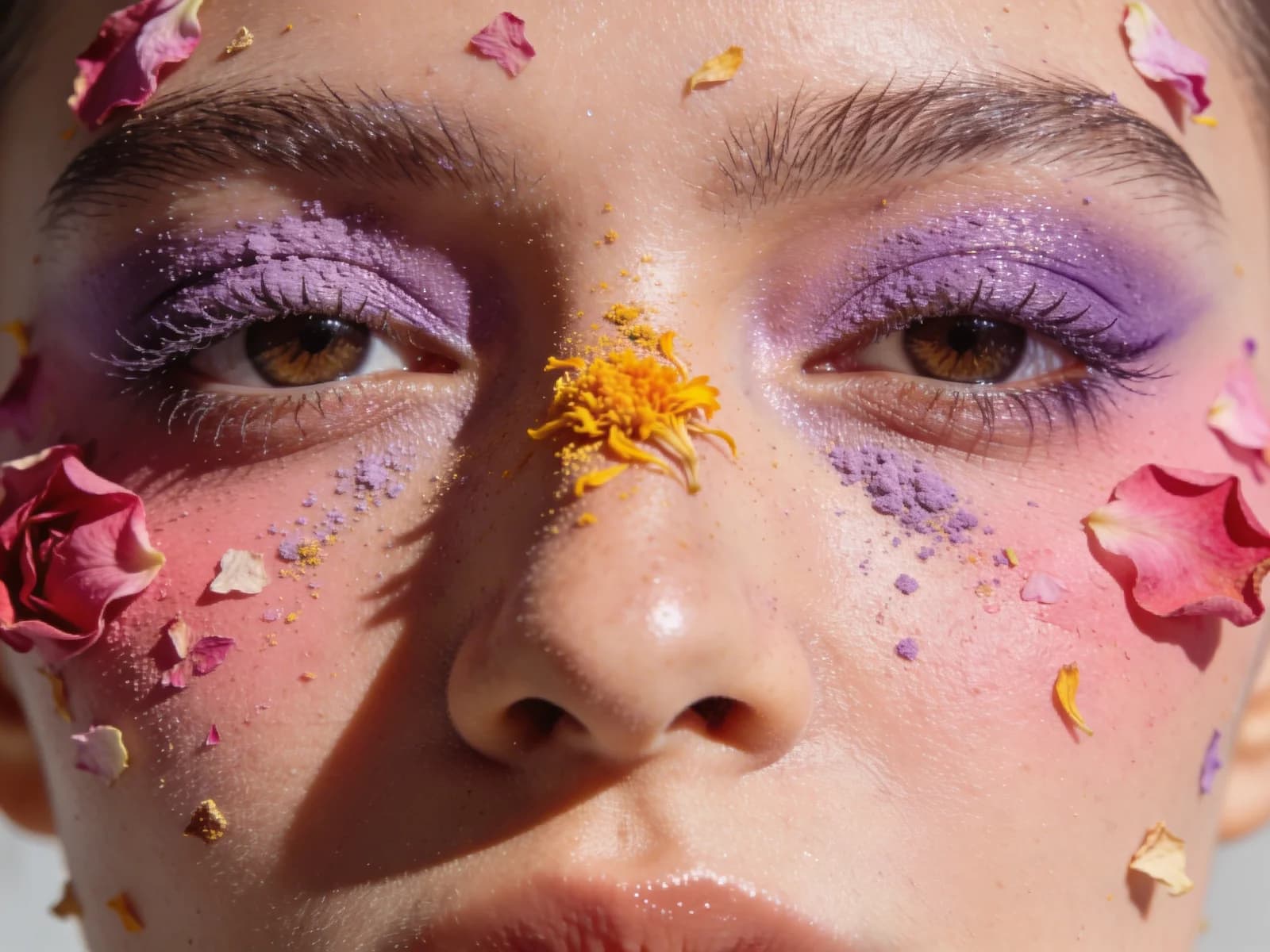 Natürliches Make-up aus Blütenpigmenten