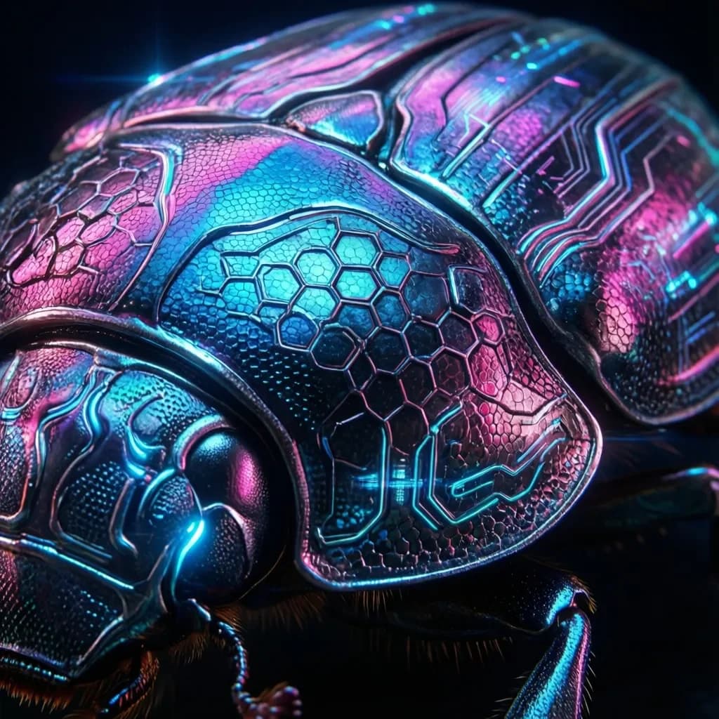 Cyberpunk Käferpanzer Nahaufnahme