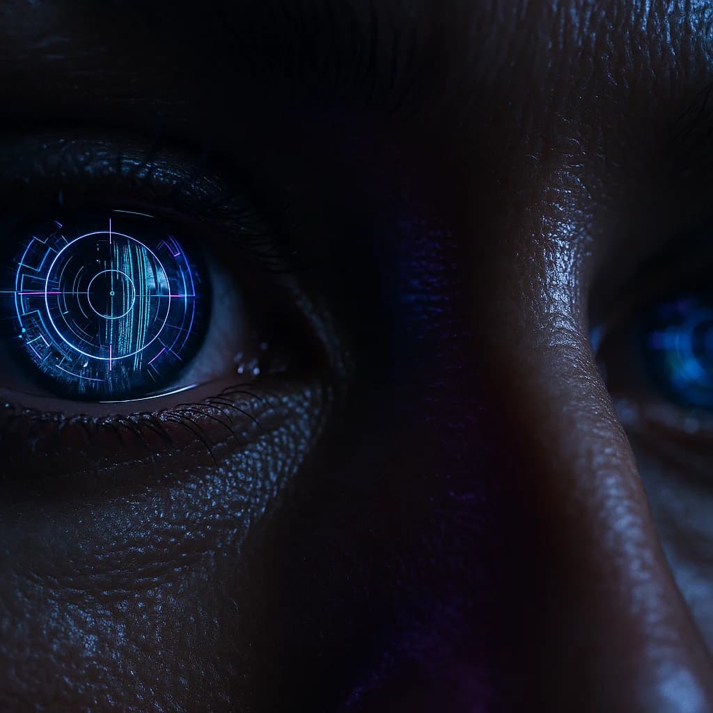 Cyber-Augmented Augen mit HUD-Interface