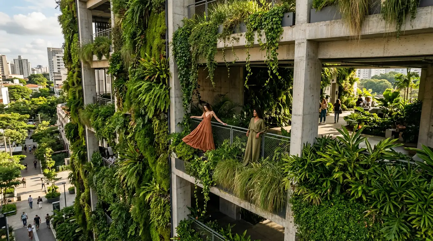 Vertikaler Garten Öko-Mode Shooting